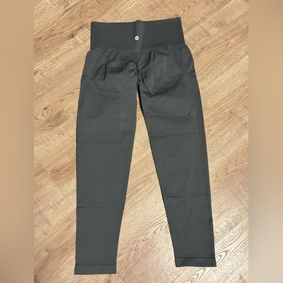 Halara High-Waisted Seamless Leggings Tummy Control Butt Lifting Gray Large - Picture 4 of 6